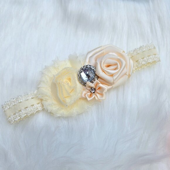 New Flower Baby Headbands – 5-Pack for Newborn Girls, Soft & Stretchy - Picture 2 of 2